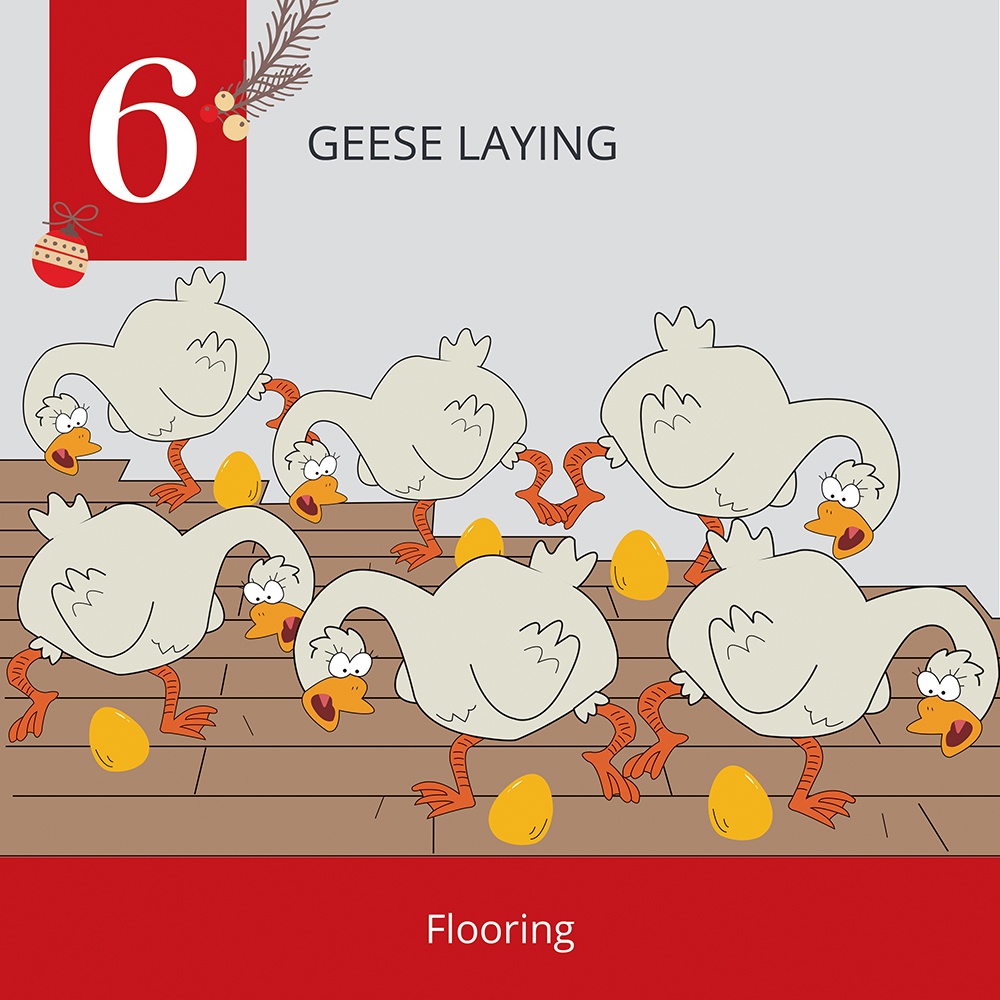 12 Days of Christmas-6 Geese Laying