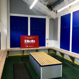 New changing room with sign